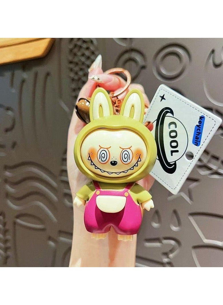 Labubu Flip-Face Keychain Doll – Rotatable Stress-Relief Toy, Fidget Figurine & Decorative Pendant（purple） - Image 2