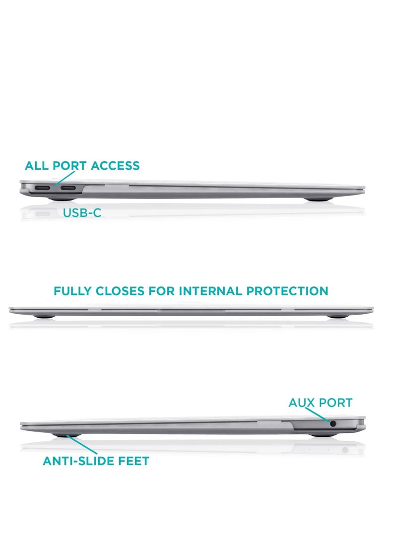 Generic - 3 in 1 Case Compatible with MacBook Air 15 inch 2024 M3 Chip Model A3114 and 2023 M2 Chip Model A2941 and 2025 M4 Chip Model A3241, Hard Shell Case with Screen Protector + Silicone Keyboard Cover, Matte Clear - Image 1