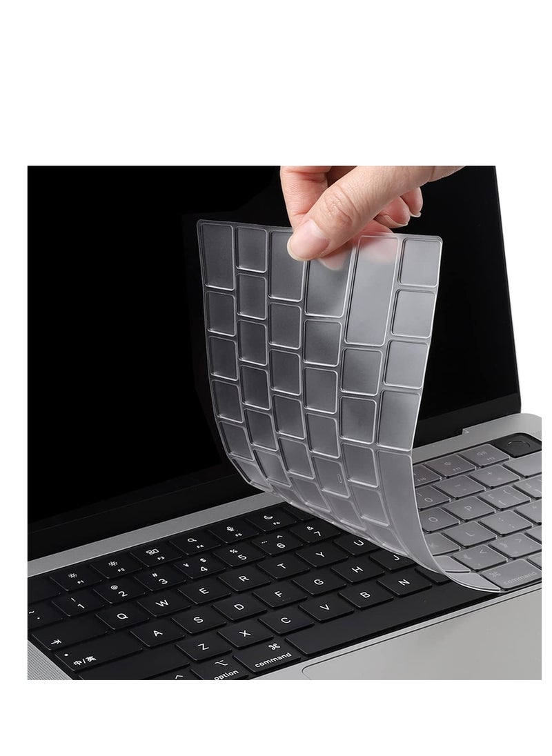 Generic - 3 in 1 Case Compatible with MacBook Air 15 inch 2024 M3 Chip Model A3114 and 2023 M2 Chip Model A2941 and 2025 M4 Chip Model A3241, Hard Shell Case with Screen Protector + Silicone Keyboard Cover, Matte Clear - Image 1