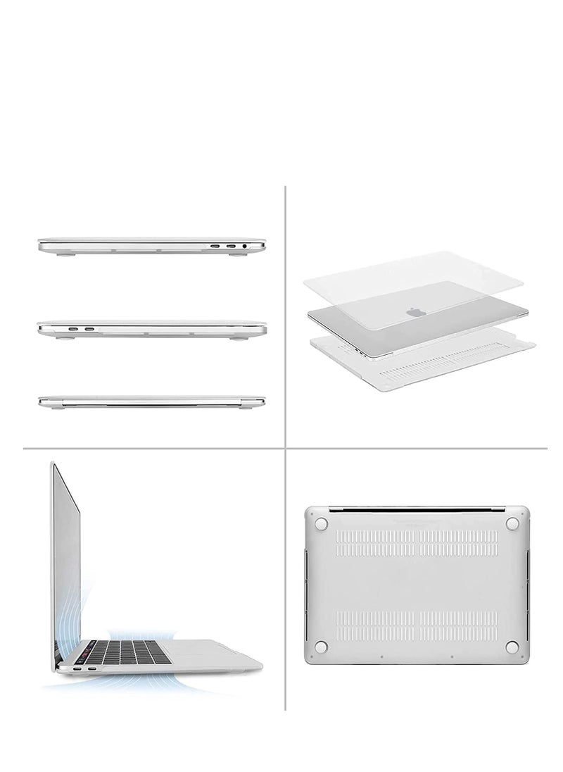 Generic - 3 in 1 Case Compatible with MacBook Air 15 inch 2024 M3 Chip Model A3114 and 2023 M2 Chip Model A2941 and 2025 M4 Chip Model A3241, Hard Shell Case with Screen Protector + Silicone Keyboard Cover, Matte Clear - Image 1
