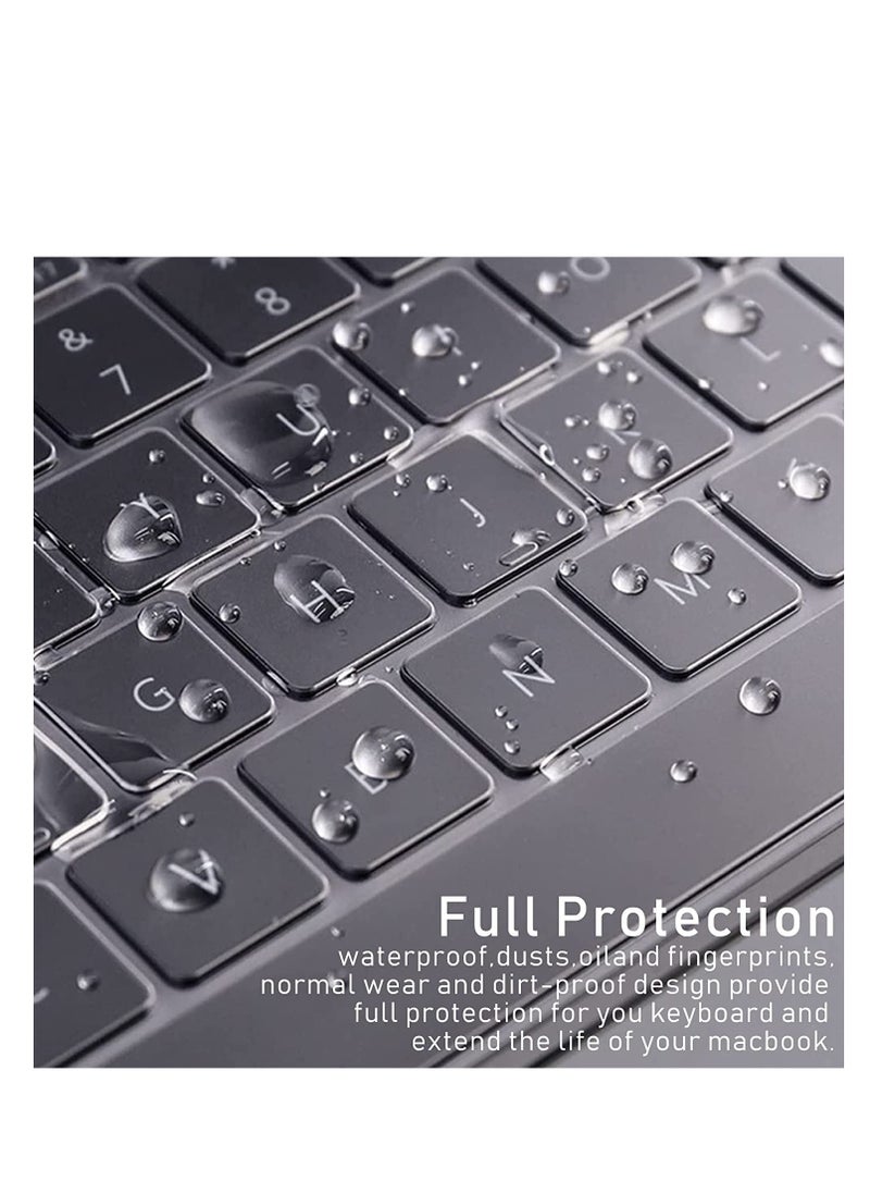 Generic - 3 in 1 Case Compatible with MacBook Air 15 inch 2024 M3 Chip Model A3114 and 2023 M2 Chip Model A2941 and 2025 M4 Chip Model A3241, Hard Shell Case with Screen Protector + Silicone Keyboard Cover, Matte Clear - Image 1