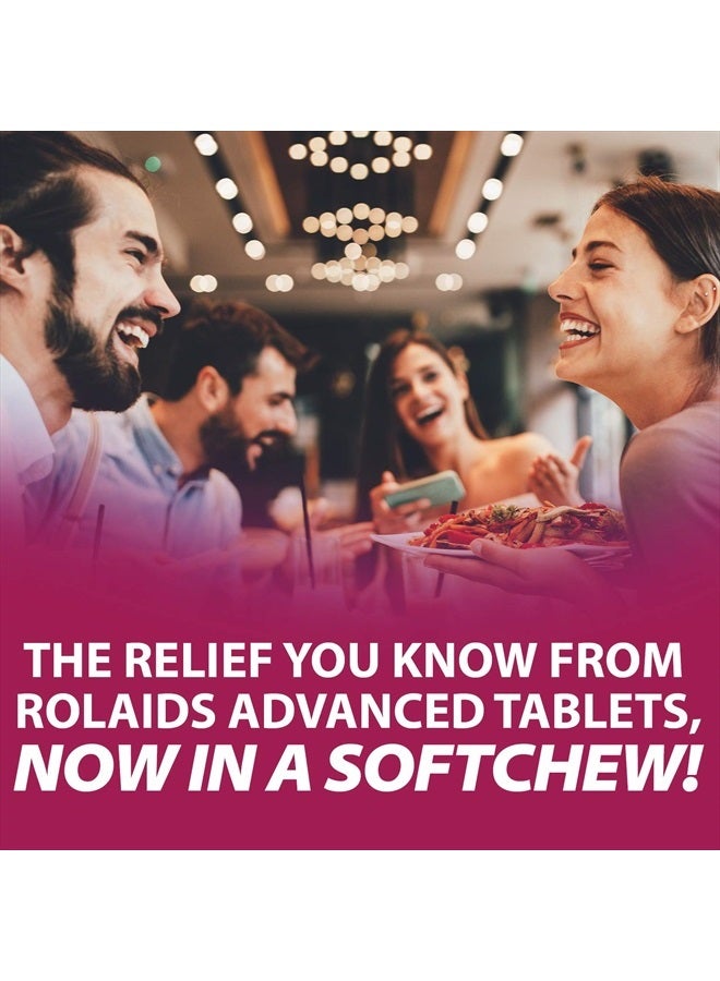 Rolaids Advanced Antacid Plus Anti-Gas Softchews, 28 Count, Mixed Berry, Heartburn and Gas Relief  - Image 5