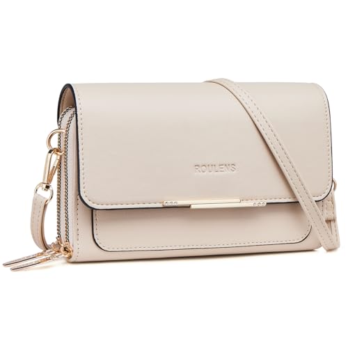 Roulens Small Crossbody Bag for Women,Cell Phone Purse Women's Shoulder Handbags Wallet Purse with Credit Card Slots - Image 1