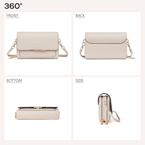 Roulens Small Crossbody Bag for Women,Cell Phone Purse Women's Shoulder Handbags Wallet Purse with Credit Card Slots - Image 4