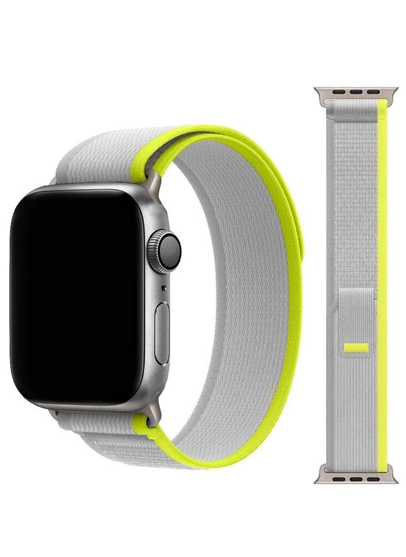 CATANES - 2Pack for Apple Watch Trail Band 49mm 45mm 44mm 42mm Nylon Woven Sport Strap for iWatch Series Ultra/8/7/SE/6/5/4/3/2/1 Grey/Black - Image 1