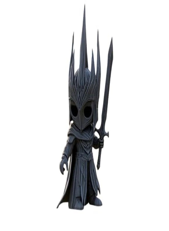 3D Craft Witch King of Angmar Mini Figurine,Lord of The Rings Witch King Collectible Mini Figure, Dark Fantasy Statue with Sword, Multicolor - Image 1
