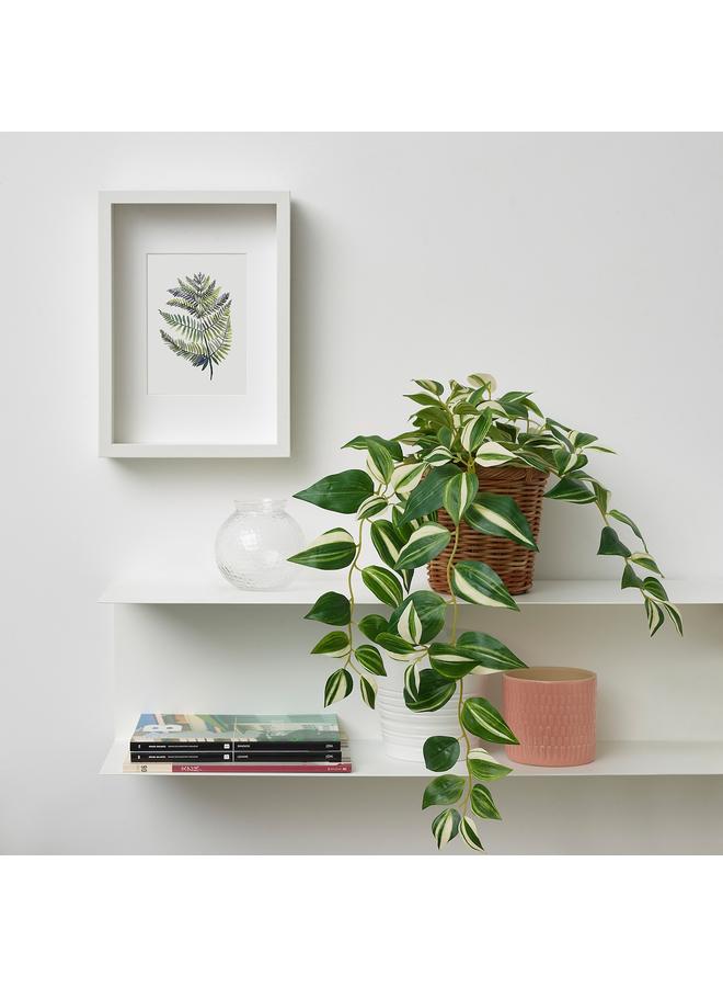 زبون نبات صناعي في وعاء، للاستخدام الداخلي/الخارجي/ترادسكانتيا زيبرينا، 12 سم - Image 2