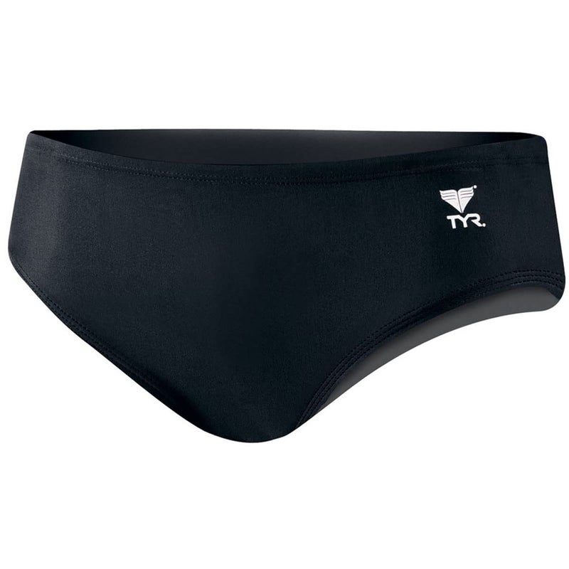 TYR girls Tyreco Solid Racer Swimsuit athletic swim briefs, Black, 34 US - Image 2