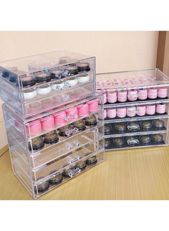 Guolich 4 Tier Nail Organizers and Storage Transparent Acrylic Nail Art Jewelry Accessories Storage Box Rack Shelf Display Stand Holder for Cosmetic Jewelry Nail Table - Image 4