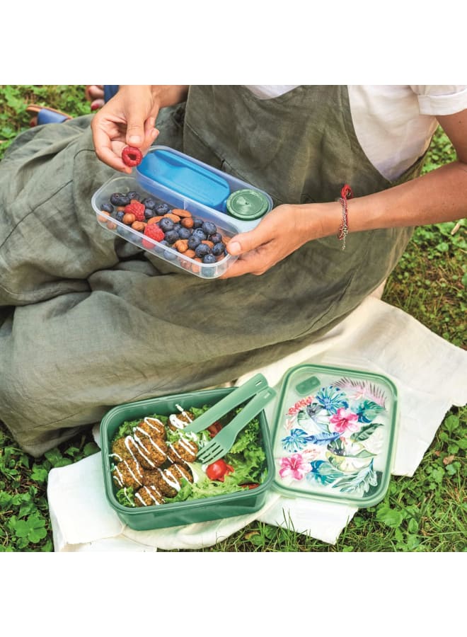 Snips 000877 Rectangular Snipslock Lunch Box Rect. Hawaii | Lid With 4 Safety Locks | 1.50 Lt | 21X17X9 | Made In Italy | 0% Bpa And Phthalate Free, Plastic 000877 - Image 2