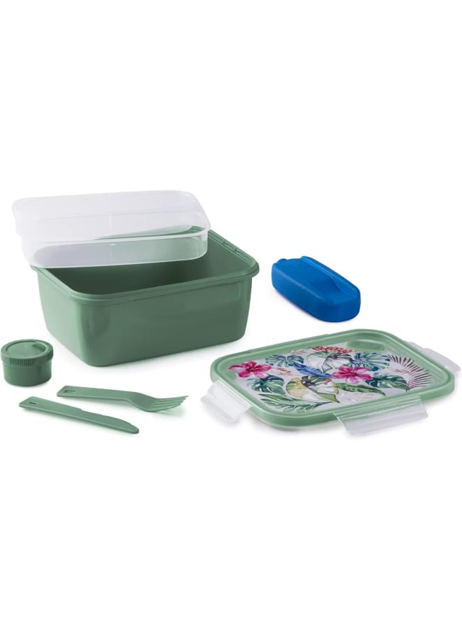 Snips 000877 Rectangular Snipslock Lunch Box Rect. Hawaii | Lid With 4 Safety Locks | 1.50 Lt | 21X17X9 | Made In Italy | 0% Bpa And Phthalate Free, Plastic 000877 - Image 4