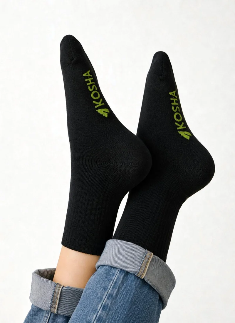 Kosha Black Women's Merino Wool Everyday Socks for Women | Best Price UAE