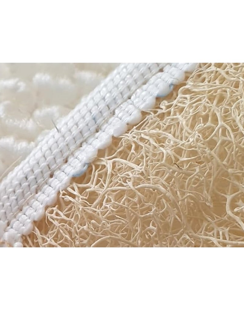 Natural bath loofah for body exfoliation and massage. Natural sisal bristle glove, for exfoliating, cleaning and soothing the skin. Set of 3 body exfoliating sponges.  - Image 2