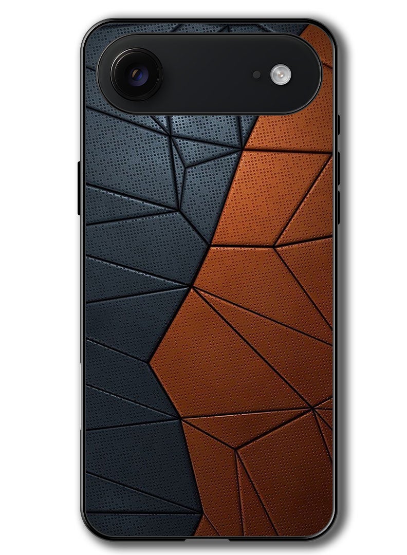Theodor Case Compatible with Apple iPhone 17 Air 6.5 Inch Protection Shockproof Bumper Cover Black Brown Pattern - Image 1