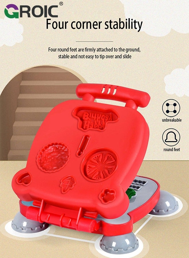 جرويك لعبة طعام مع طين لمطبخ الأطفال، ملحقات لعبة طبخ نزهة وهمية عيد ميلاد، مع صندوق تغليف فاخر، ألوان للأطفال، 12 قطعة طين ونموذج الأداة - Image 4