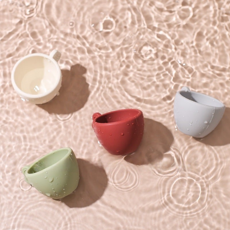 Wooden Play House Afternoon Tea Toy Girl Mini Silicone Tea Cup Teapot suit Children's Role Playing Toy([New] afternoon tea suit) - Image 3