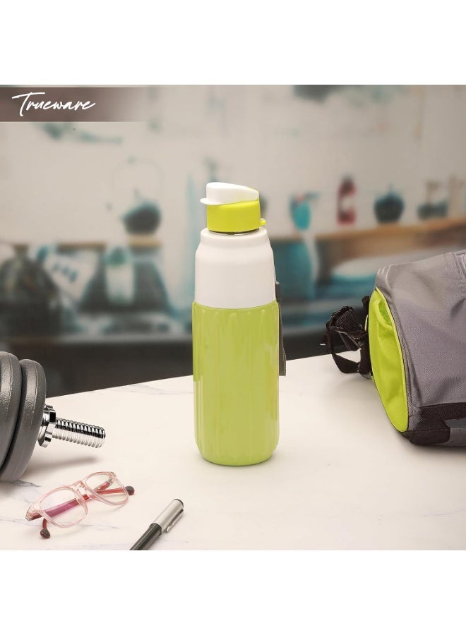 Trueware Aqua Benz Double Wall Inner Steel Outer Plastic 750 ML Hot and Cold Water Bottle | BPA Free | Food Grade| Leak Proof | School, Gym,Sports,Office, Travler Bottle - Image 3