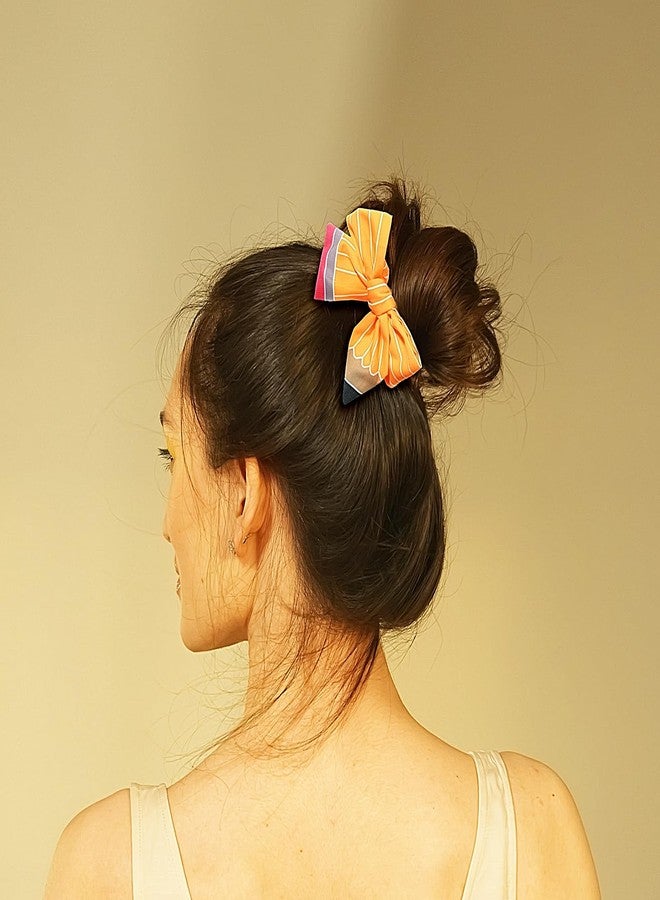 Doneace Yellow Pencil Hair Scrunchies for Girls Back To School Bow Hair Ties Elastic Teacher Hair Ribbon Detachable Hair Ring Hair Loop Ponytail Holder for School First Day Hair Accessories Gifts 2Pcs - Image 4