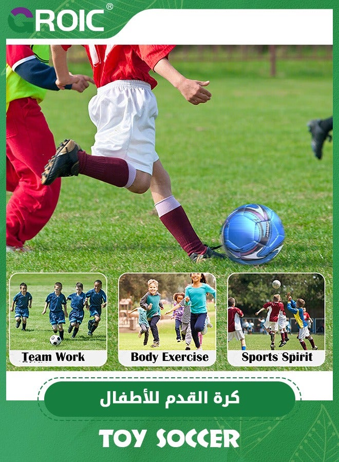 GROIC Soccer Ball Size 3,Kids Outdoor Play Game Training Practice Soccer Ball for Kids, Footballs Soccer Balls Outdoors Boys Game,Kids Football - Image 3