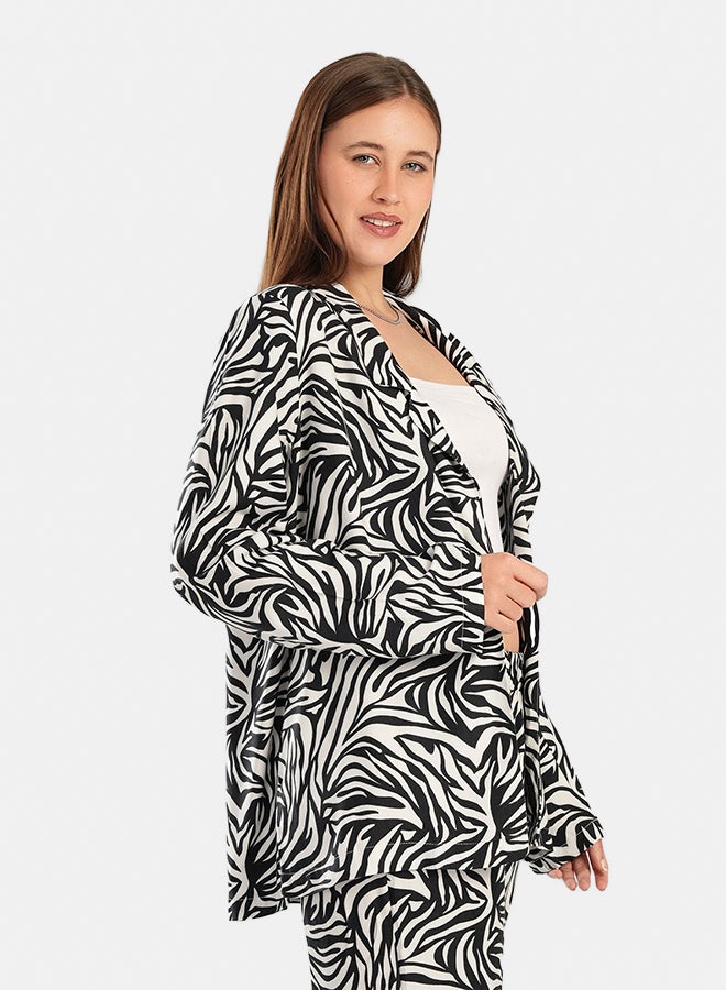 Clue All Over Animal Print Blazer - Image 3