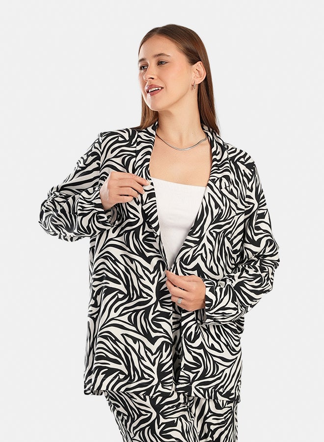 Clue All Over Animal Print Blazer - Image 1