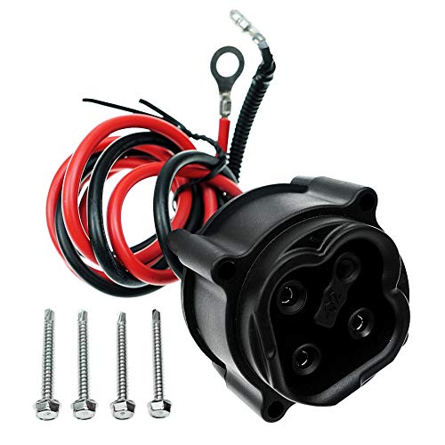 Nahntaipy 48V MAC DC Charger Plug Powerwise Receptacle Fits for Yamaha Electric G29 2008-2010 Replace JR1-H235A-00 JW2-H6181-02 - Image 1