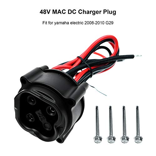 Nahntaipy 48V MAC DC Charger Plug Powerwise Receptacle Fits for Yamaha Electric G29 2008-2010 Replace JR1-H235A-00 JW2-H6181-02 - Image 2