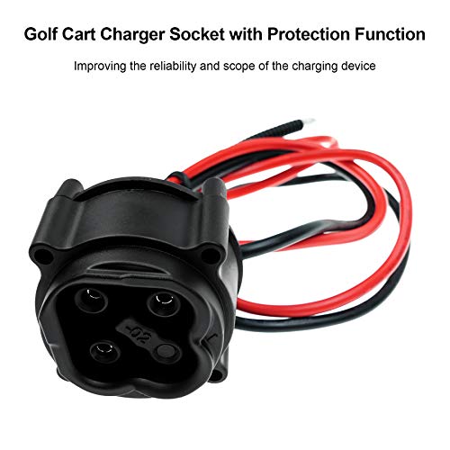 Nahntaipy 48V MAC DC Charger Plug Powerwise Receptacle Fits for Yamaha Electric G29 2008-2010 Replace JR1-H235A-00 JW2-H6181-02 - Image 3