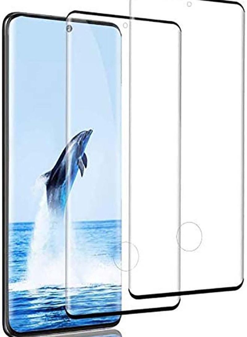 BORTONY Tempered Glass Screen Protector Compatible For Samsung Galaxy S21 6.2inch Black - Image 1