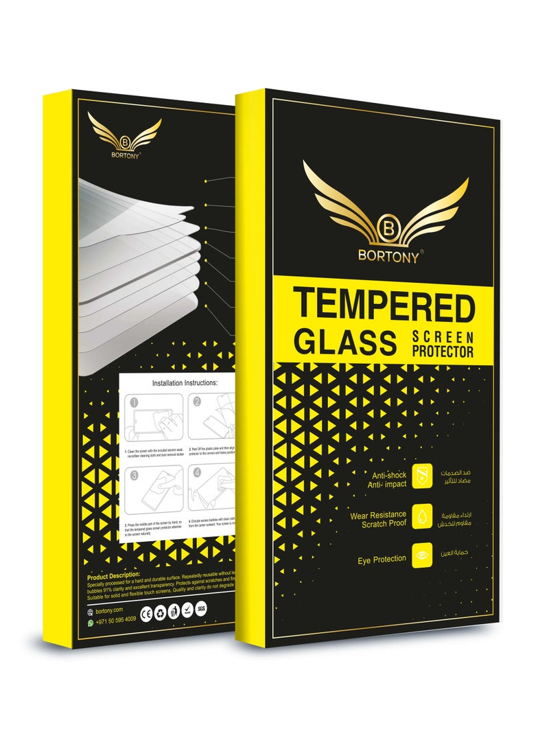 BORTONY Tempered Glass Screen Protector Compatible For Samsung Galaxy S21 6.2inch Black - Image 4