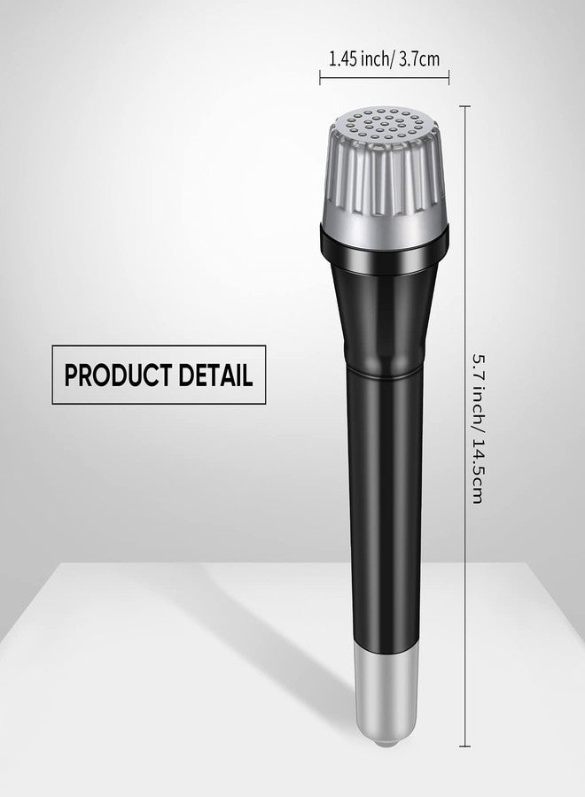 جيريفي مجموعة ميكروفونات بلاستيكية من جيريفي، 10 قطع، 5.7 بوصة، لعبة ميكروفون بلاستيكية مزيفة، دعائم كاريوكي للعب التخيلي، مناسبة للأولاد والبنات، هدايا لحفلات أعياد الميلاد والكريسماس والهالوين، ألوان أسود وأزرق - Image 2