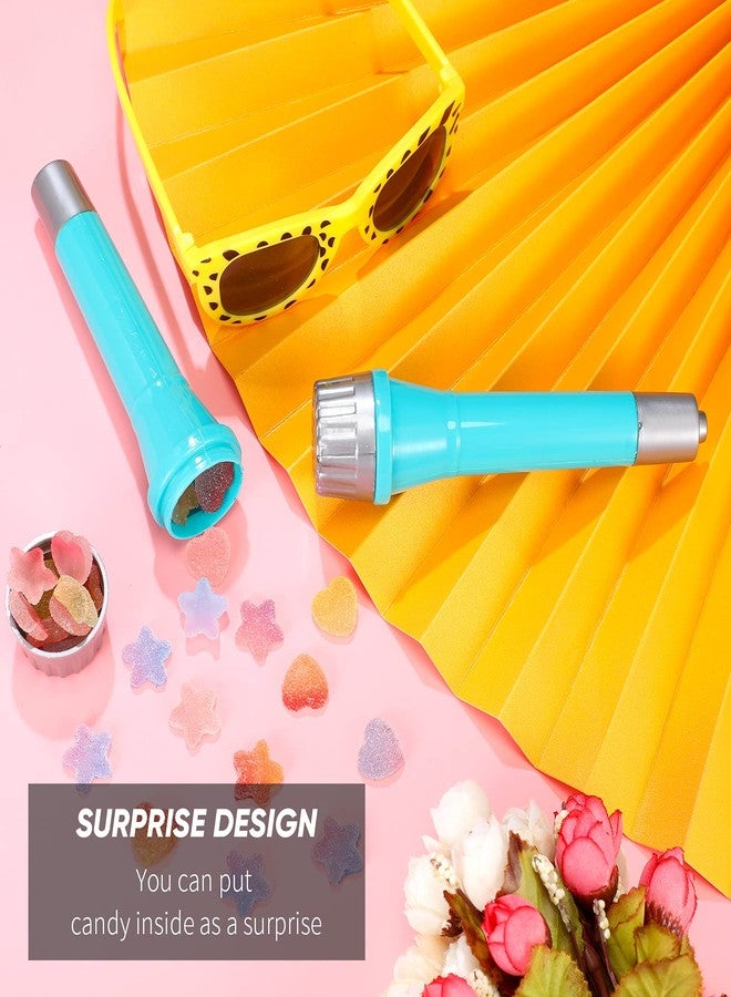 جيريفي مجموعة ميكروفونات بلاستيكية من جيريفي، 10 قطع، 5.7 بوصة، لعبة ميكروفون بلاستيكية مزيفة، دعائم كاريوكي للعب التخيلي، مناسبة للأولاد والبنات، هدايا لحفلات أعياد الميلاد والكريسماس والهالوين، ألوان أسود وأزرق - Image 3