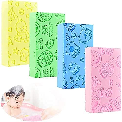 Super Soft Bath Sponge Scrubber for Kids & Babies - Gentle Cleaning, Exfoliating, and Dead Skin Removal- Perfect for Men and Women (Pack Of 4 Multicolored) - Image 2
