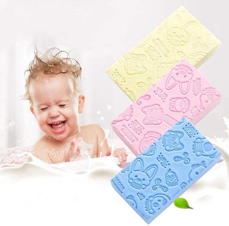 Super Soft Bath Sponge Scrubber for Kids & Babies - Gentle Cleaning, Exfoliating, and Dead Skin Removal- Perfect for Men and Women (Pack Of 4 Multicolored) - Image 1