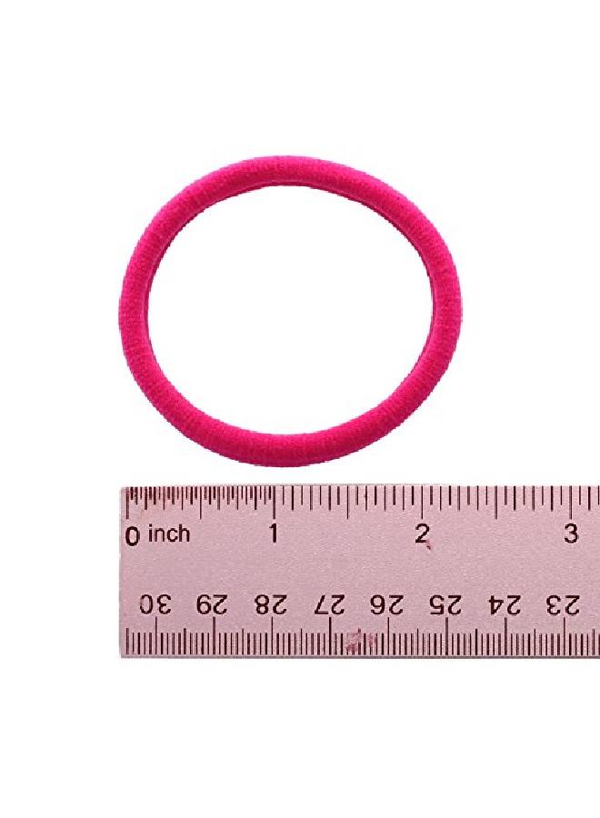 My Lello أربطة شعر بوني تيل مرنة سميكة فاخرة كبيرة بدون seams فوشيا 100 قطعة - Image 4
