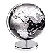 Exerz 10 World Globe Black Stainless Steel Arc and Base EducationalGeographicModern Desktop Decoration Metallic Black - Image 3