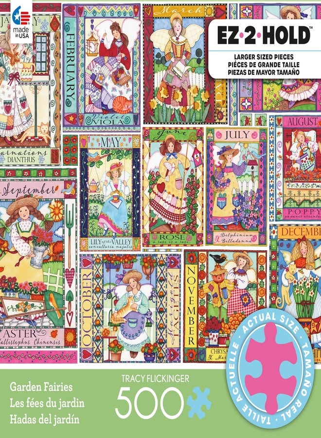 Ceaco - EZ2Hold - Tracy Flickinger - Garden Fairies - 500 Piece Jigsaw Puzzle for Adults - Challenging Puzzle Perfect for Game Nights - Finished Size is 26 x 19 - Image 2