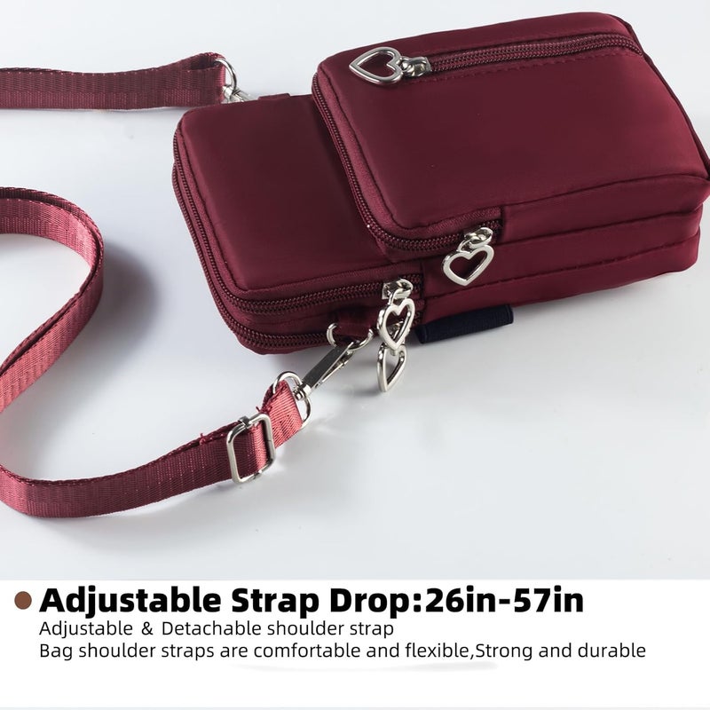 JANKS Small Crossbody Bag for Women - Mini Phone Purses with Crossbody Strap and Wallet - Nylon Arm Bag - Image 4