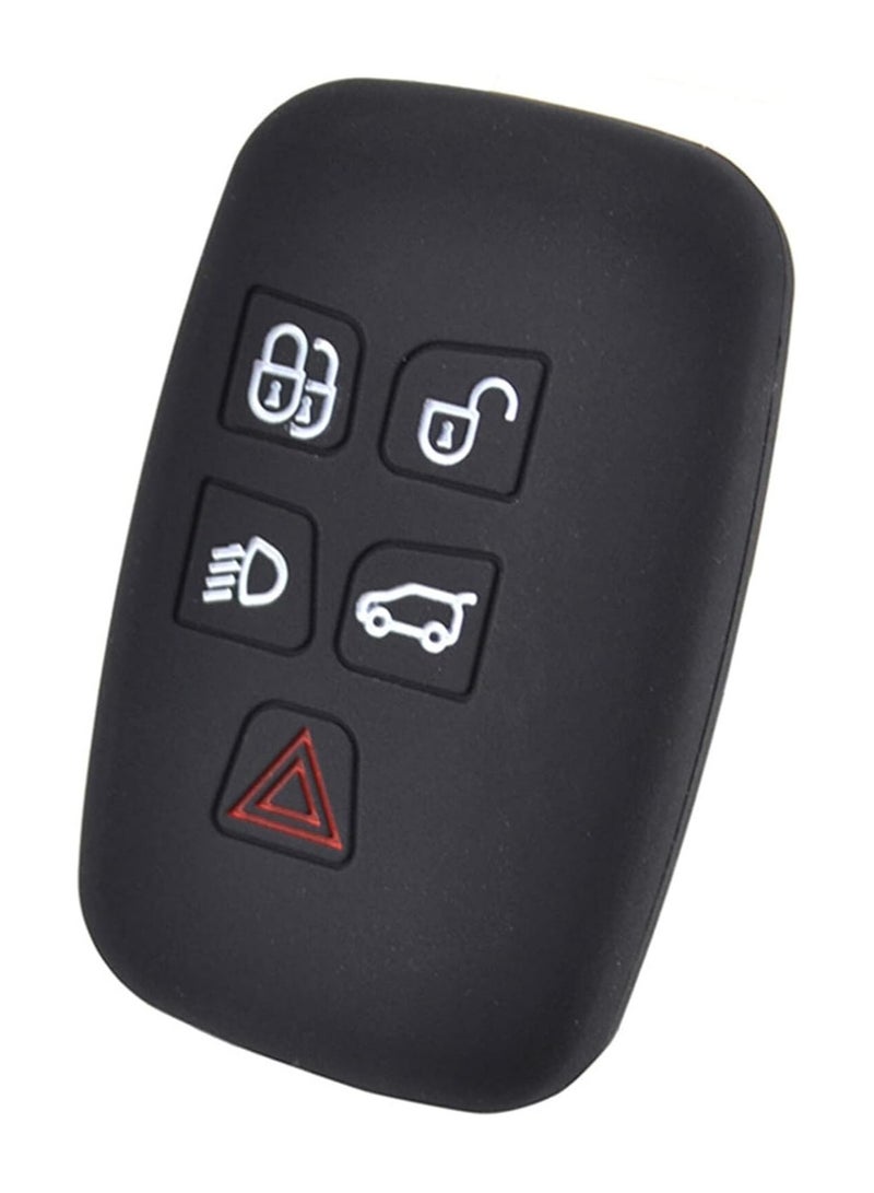 SOLDOUT 5 Button Silicone Car Remote Key Fob Skin Holder Protector Cover Compatible with Land Rover Range Rover Sport Evoque Discovery Jaguar F Pace Type XJ - Image 1