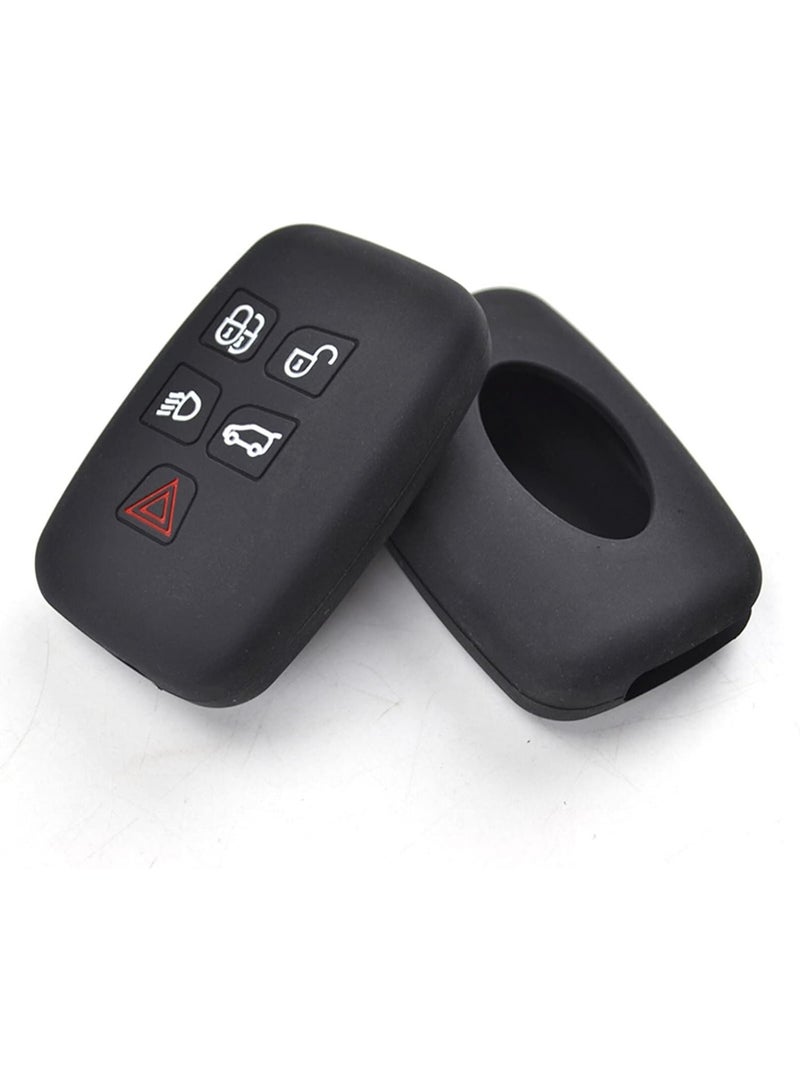 SOLDOUT 5 Button Silicone Car Remote Key Fob Skin Holder Protector Cover Compatible with Land Rover Range Rover Sport Evoque Discovery Jaguar F Pace Type XJ - Image 3