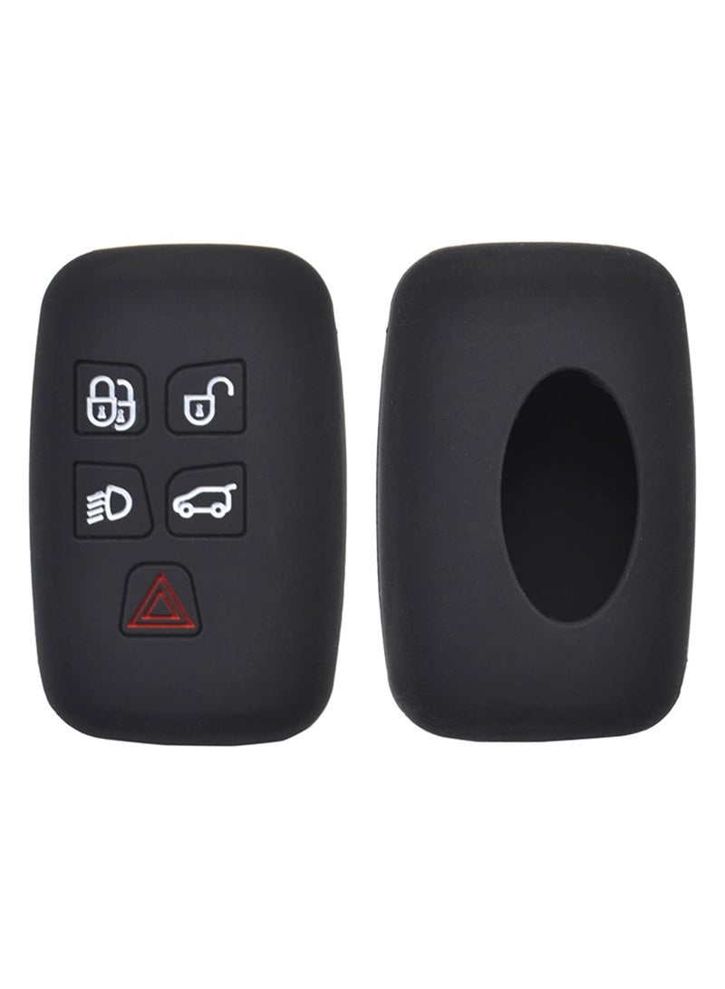SOLDOUT 5 Button Silicone Car Remote Key Fob Skin Holder Protector Cover Compatible with Land Rover Range Rover Sport Evoque Discovery Jaguar F Pace Type XJ - Image 2