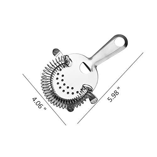 AA Stainless Steel Cocktail Strainer for Professional Bartenders and Mixologists Cocktail Beverage Ice Blocker Ice Removal Tool 4pcs (TypeC) - Image 2
