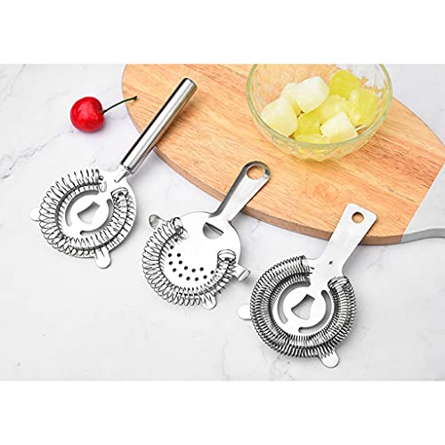 AA Stainless Steel Cocktail Strainer for Professional Bartenders and Mixologists Cocktail Beverage Ice Blocker Ice Removal Tool 4pcs (TypeC) - Image 3