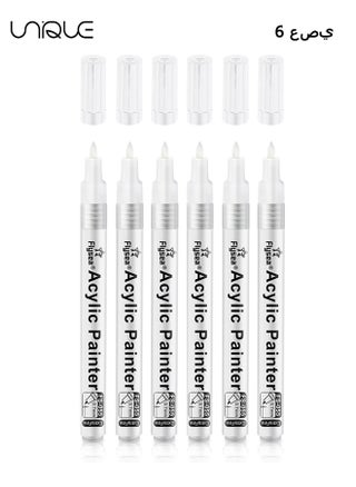 Paint Pens White Marker 6 Pack, 0.7mm Acrylic White Permanent Marker, White Paint Pens for Rock Painting Stone Ceramic Glass Wood Plastic Glass Metal Canvas Water-based Extra Fine Point - pzsku/ZAB7060B6487985121C2BZ/45/_/1711101222/5bb1d7d4-f67e-42b1-bda0-0cad78f3b491
