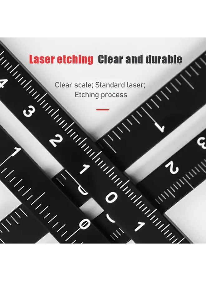 6 Fold Ruler with 3pcs Drill 1pc Pen Aluminum Alloy Angle Measurement Tool - Image 5