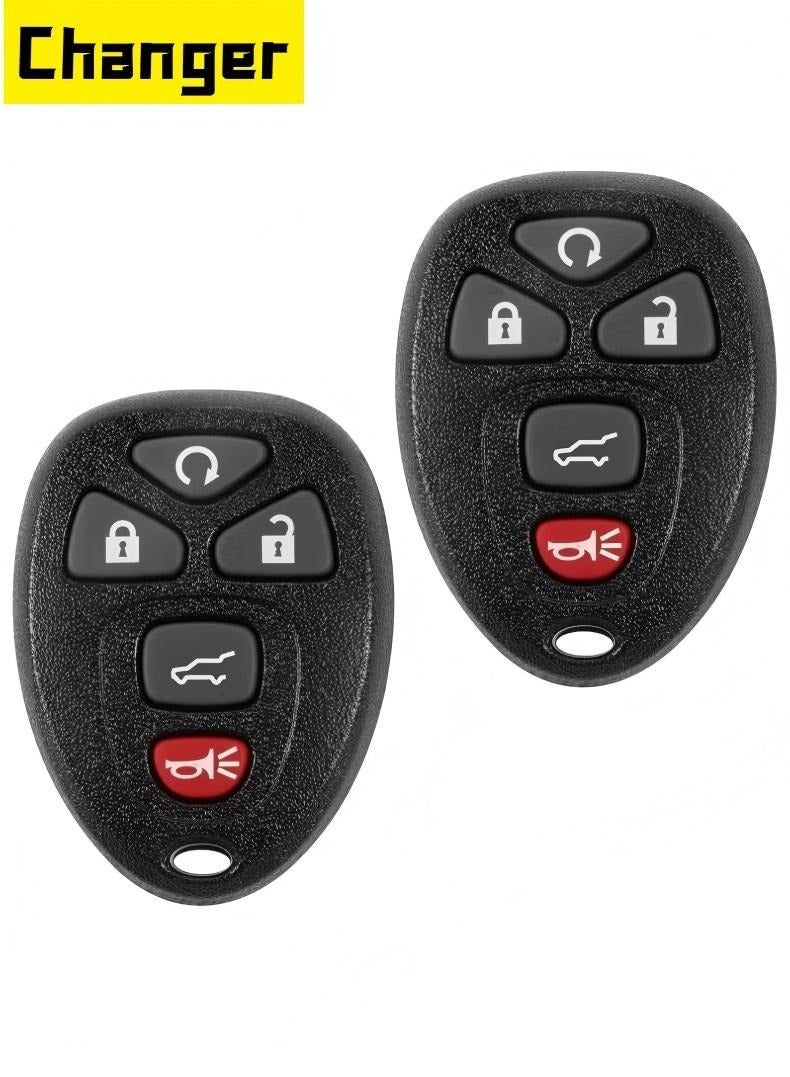 Changer عبوة من 2 جهاز تحكم عن بُعد لفتح السيارة بدون مفتاح يناسب 07-14 شيفروليه سوبربان تاهو/ 09-17 ترافيرس/ 07-14 جي إم سي يوكون/ 08-17 أكاديا بويك إنكليف/ 07-13 إسكيلاد لحهاز تحكم عن بُعد لفتح السيارة، OUC60270 OUC60221 - Image 1