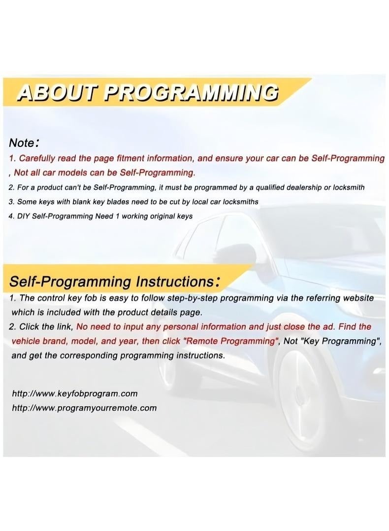 Changer عبوة من 2 جهاز تحكم عن بُعد لفتح السيارة بدون مفتاح يناسب 07-14 شيفروليه سوبربان تاهو/ 09-17 ترافيرس/ 07-14 جي إم سي يوكون/ 08-17 أكاديا بويك إنكليف/ 07-13 إسكيلاد لحهاز تحكم عن بُعد لفتح السيارة، OUC60270 OUC60221 - Image 3