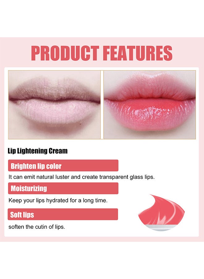 إيلهو كريم تفتيح الشفاه - ترطيب طبيعي لإصلاح الشفاه وبقع الشفاه - تقليل البهتان تقليل تجاعيد الشفاه للشفاه الجافة المتشققة والداكنة - Image 4