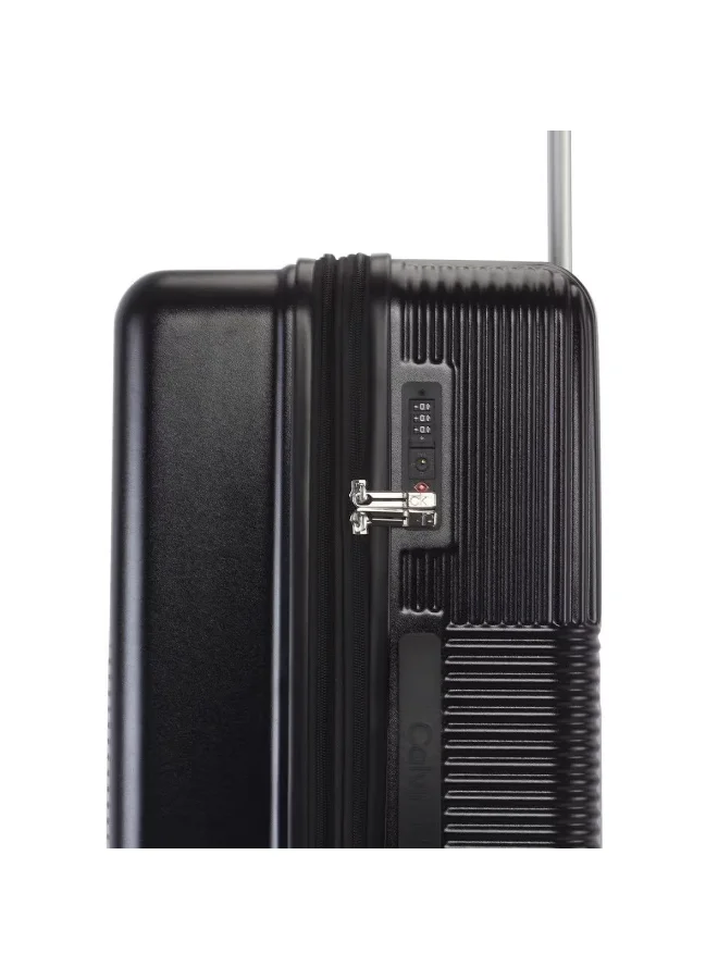 CALVIN KLEIN  Calvin Klein Astoria Hardside Luggage on Wheels for Unisex | Ultra Lightweight ABS with 4 Spinner Wheels | Color Black  | Best Price UAE