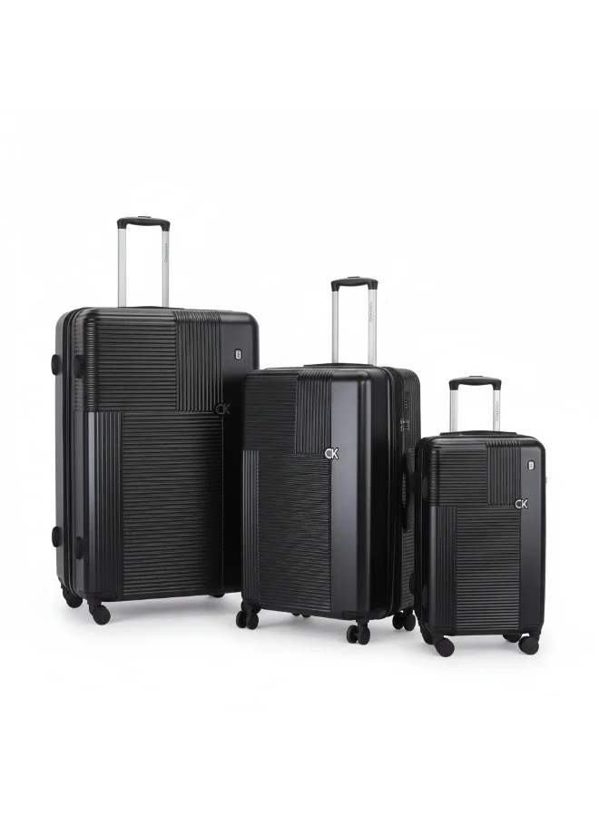 CALVIN KLEIN  Calvin Klein Astoria Hardside Luggage on Wheels for Unisex | Ultra Lightweight ABS with 4 Spinner Wheels | Color Black  | Best Price UAE